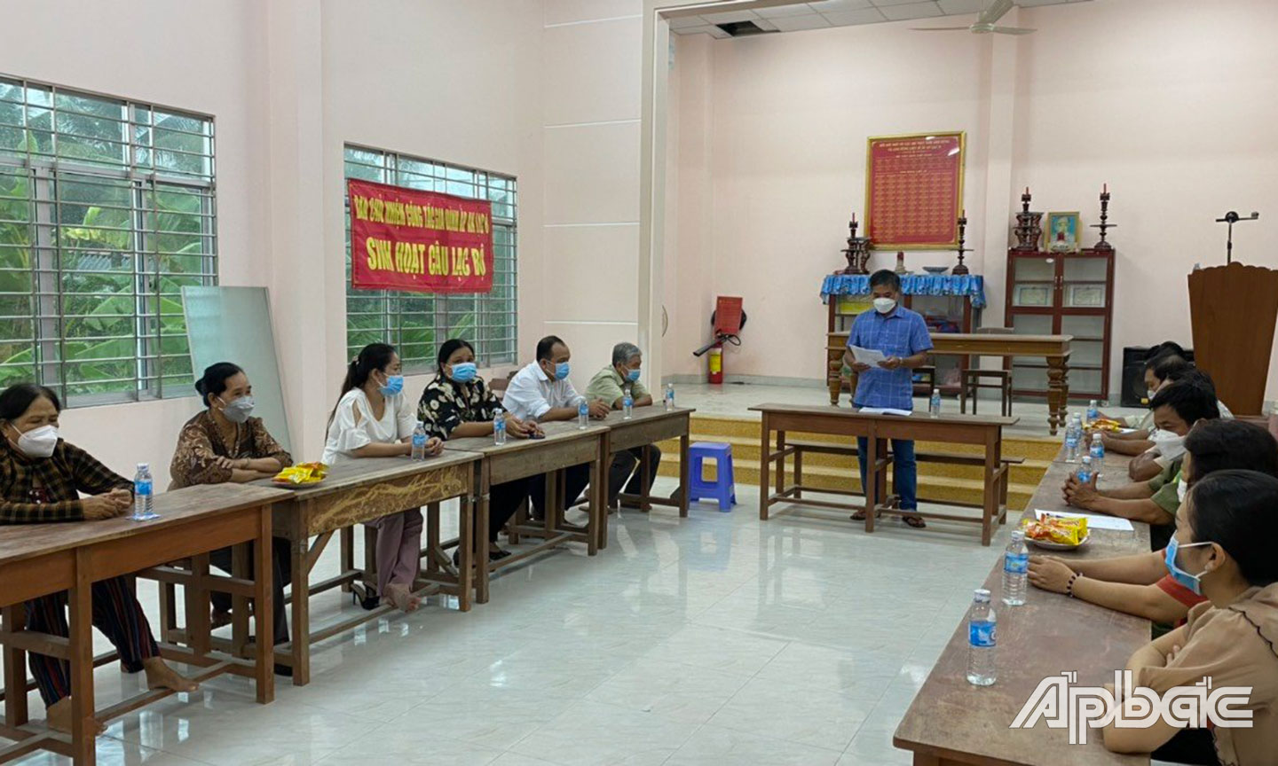 Câu lạc bộ “Gia đình hạnh phúc” ấp An Lạc B, xã Lương Hòa Lạc sinh hoạt định kỳ.