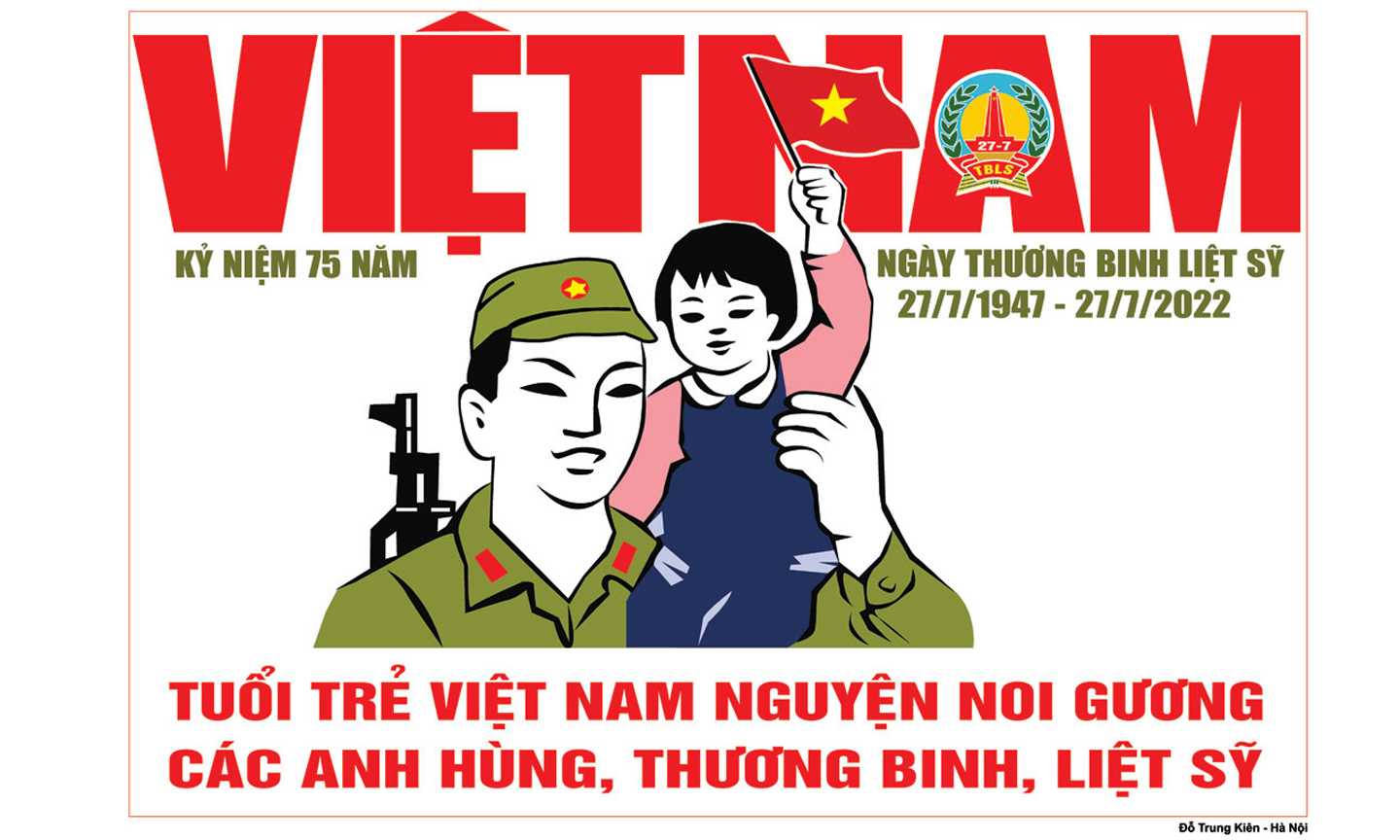 Tuổi trẻ Việt Nam nguyện noi gương các anh hùng, thương binh, liệt sĩ - Tác giả: Đỗ Trung Kiên. 