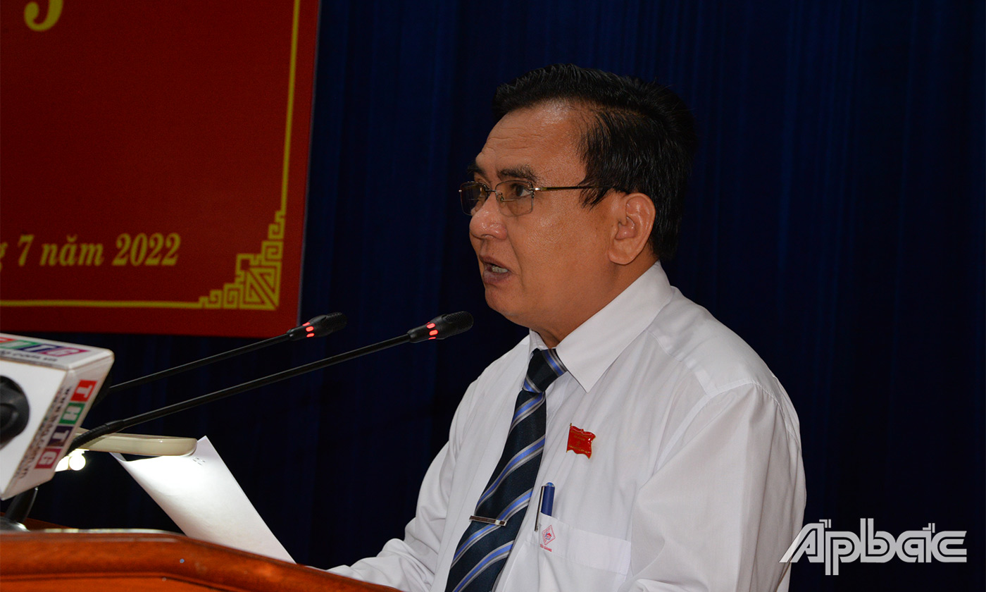 Đồng chí Võ Văn Bình phát biểu khai mạc kỳ họp