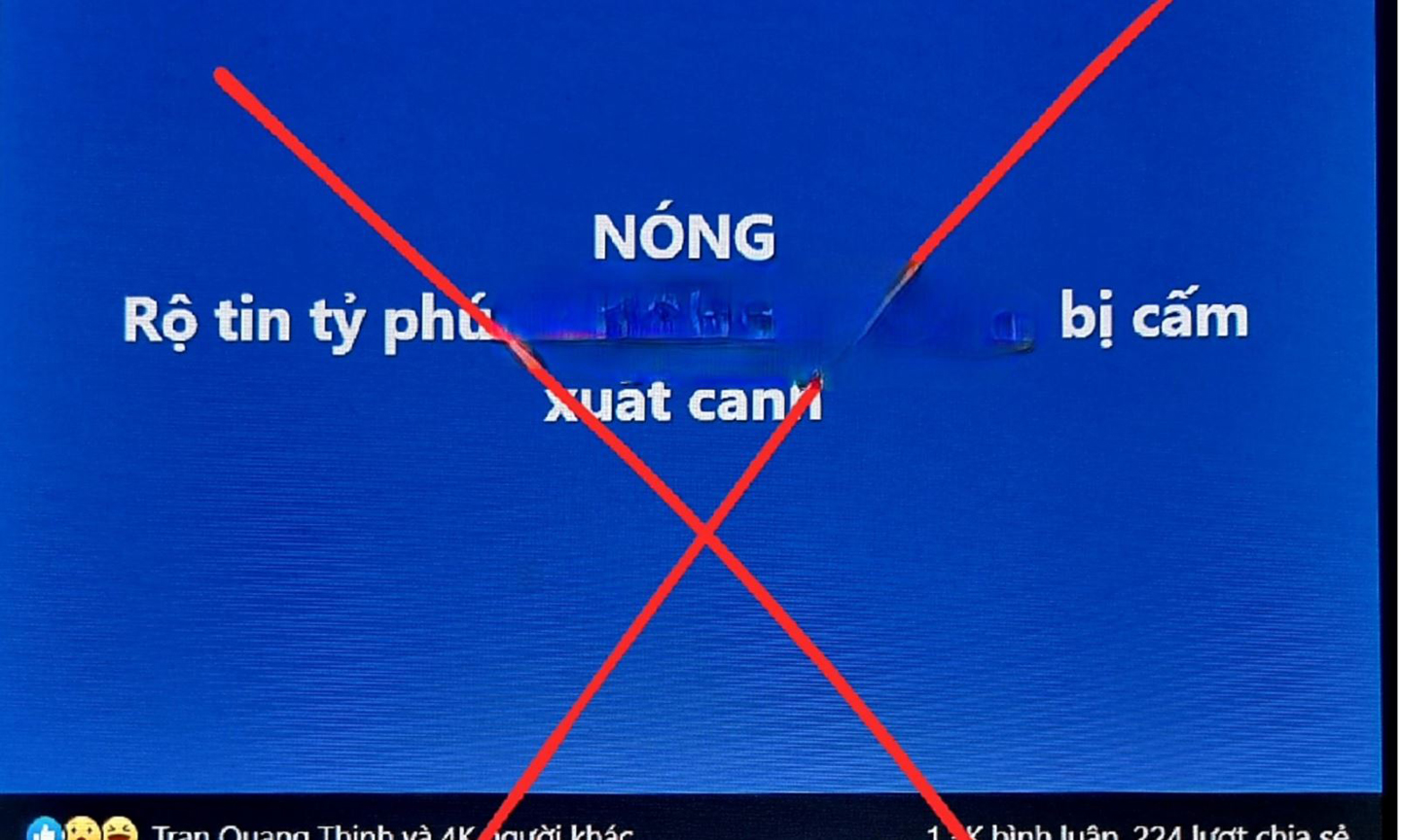 Tin đồn về chủ tịch tập đoàn lớn tại Hà Nội lan truyền trên mạng xã hội.