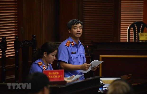 Đại diện Viện Kiểm sát tranh tụng tại một phiên tòa. (Ảnh: Thành Chung/TTXVN)