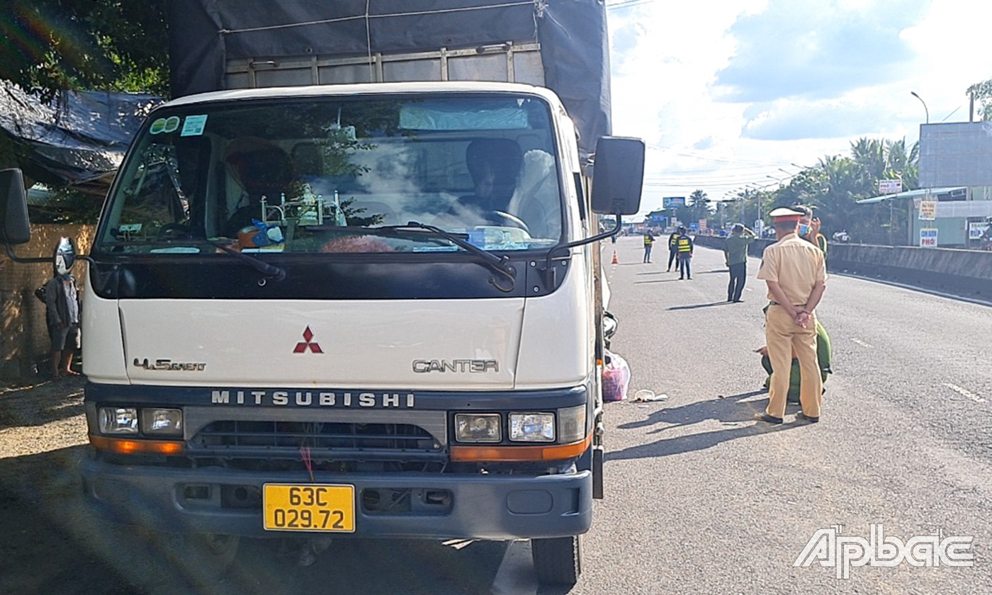 Hiện trường vụ tai nạn.