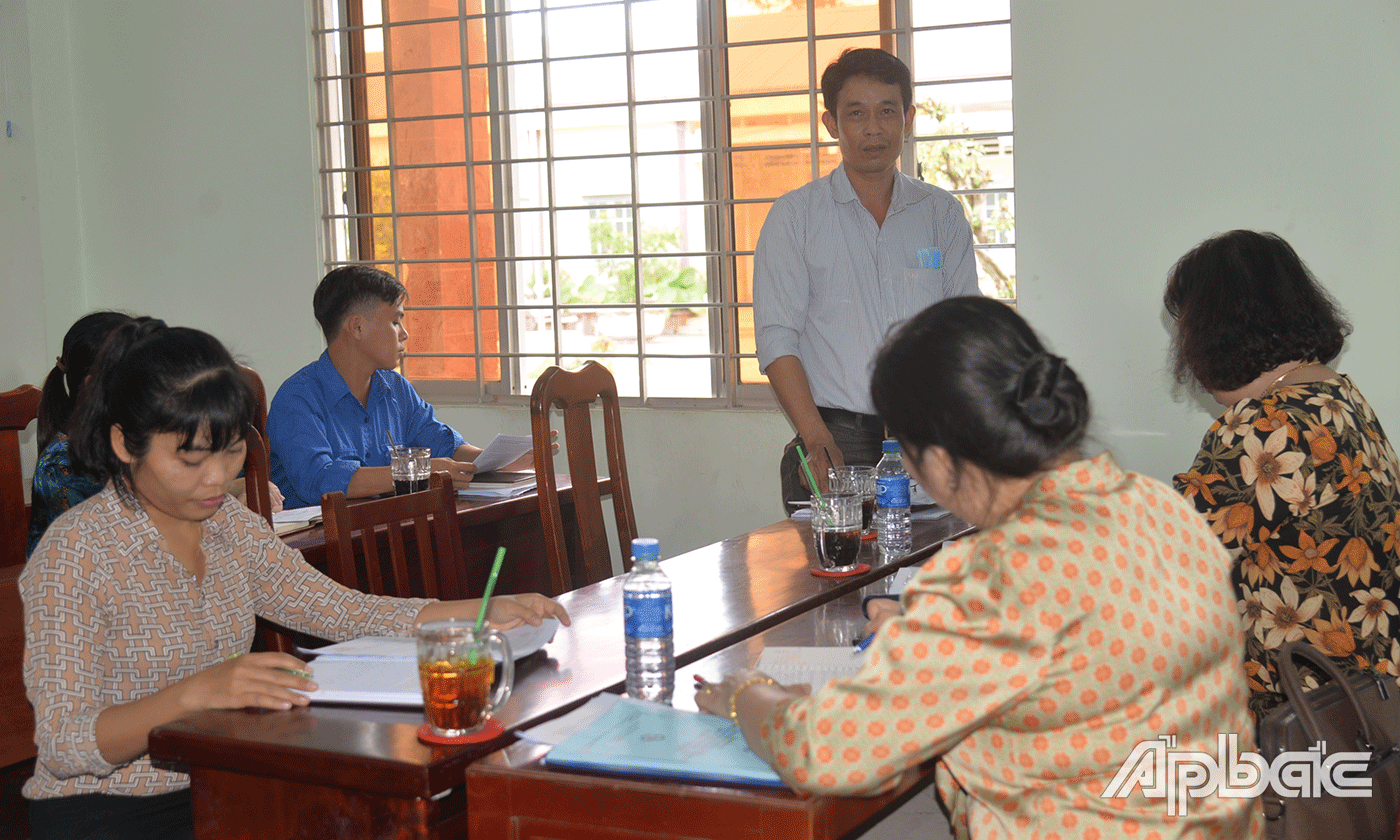 Đoàn giám sát tại xã Đồng Sơn, huyện Gò Công Tây.