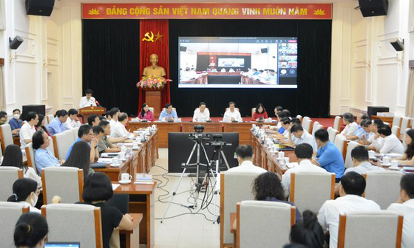 Quang cảnh hội nghị “Đẩy mạnh công tác xây dựng văn hóa học đường”