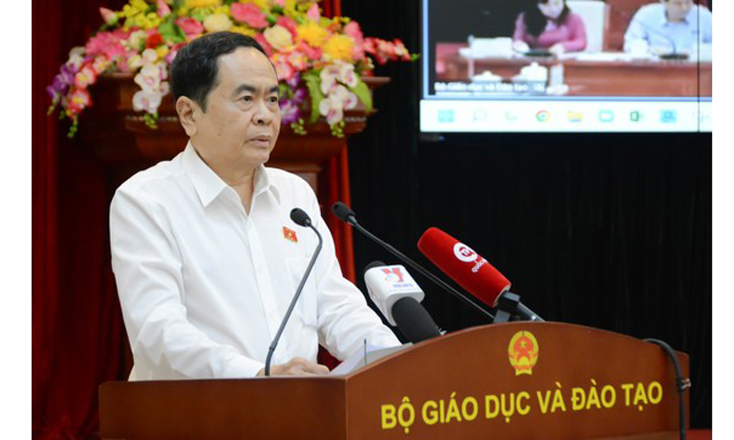 Phó Chủ tịch Thường trực Quốc hội Trần Thanh Mẫn phát biểu tại hội nghị