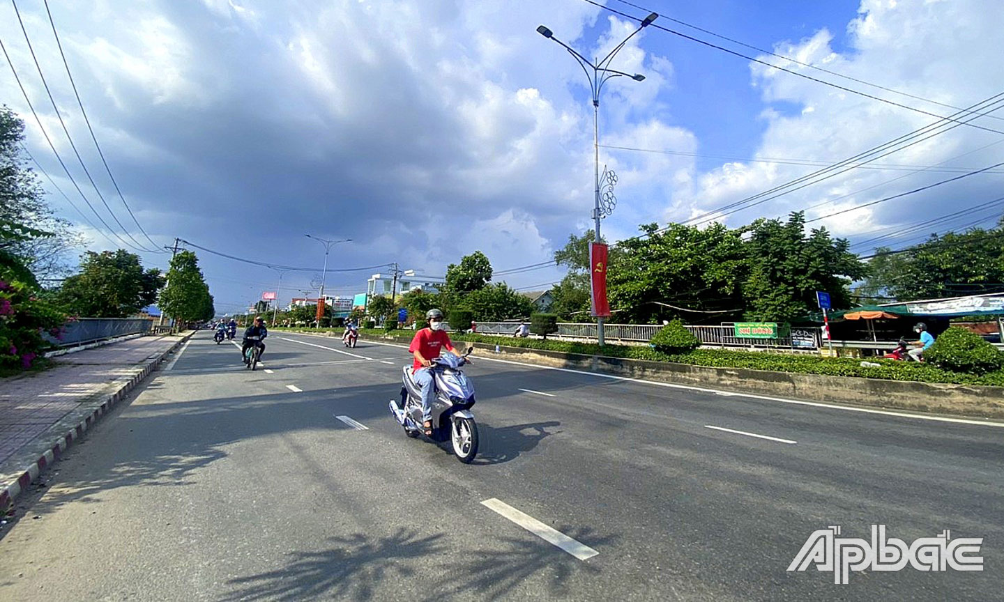 Đoạn đường QL60 đã thông thoáng.