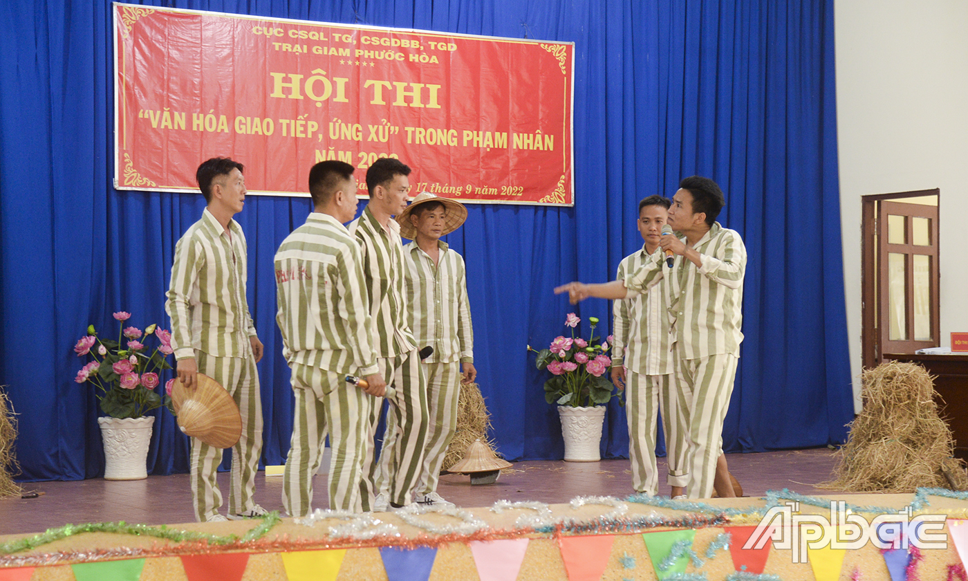 Tiểu phẩm về văn hóa ứng xử giao tiếp của phạm nhân trong môi trường trại giam.