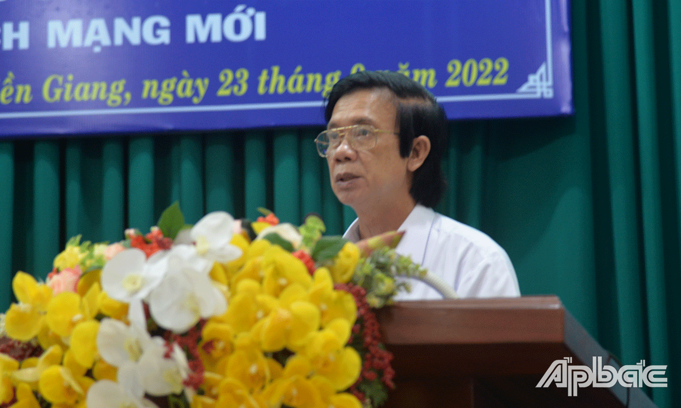 Bí thư Tỉnh ủy Nguyễn Văn Danh phát biểu tại hội nghị.