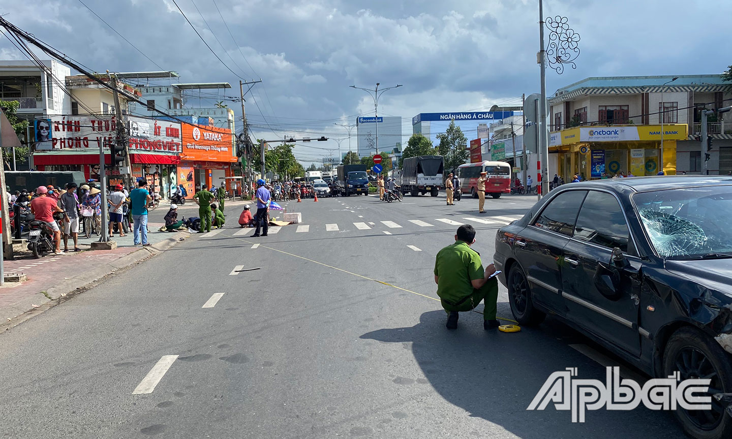 Hiện trường vụ tai nạn.