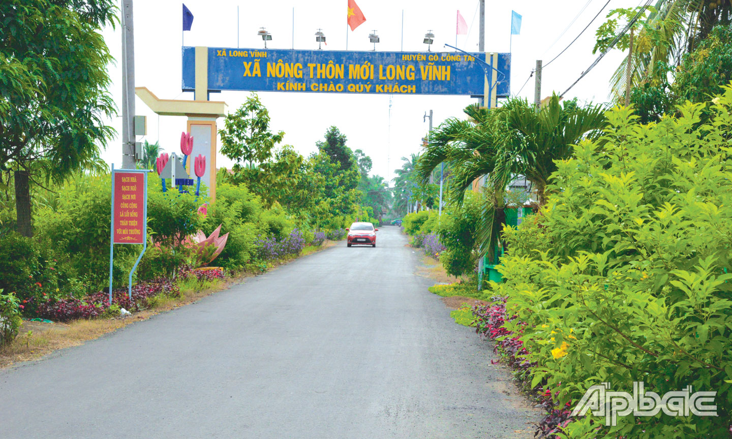 Diện mạo xã Long Vĩnh ngày càng khang trang.