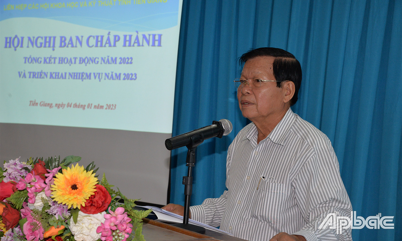 Chủ tịch Liên hiệp các hội khoa học và kỹ thuật tỉnh  tỉnh Tiền Giang Nguyễn Văn Khang