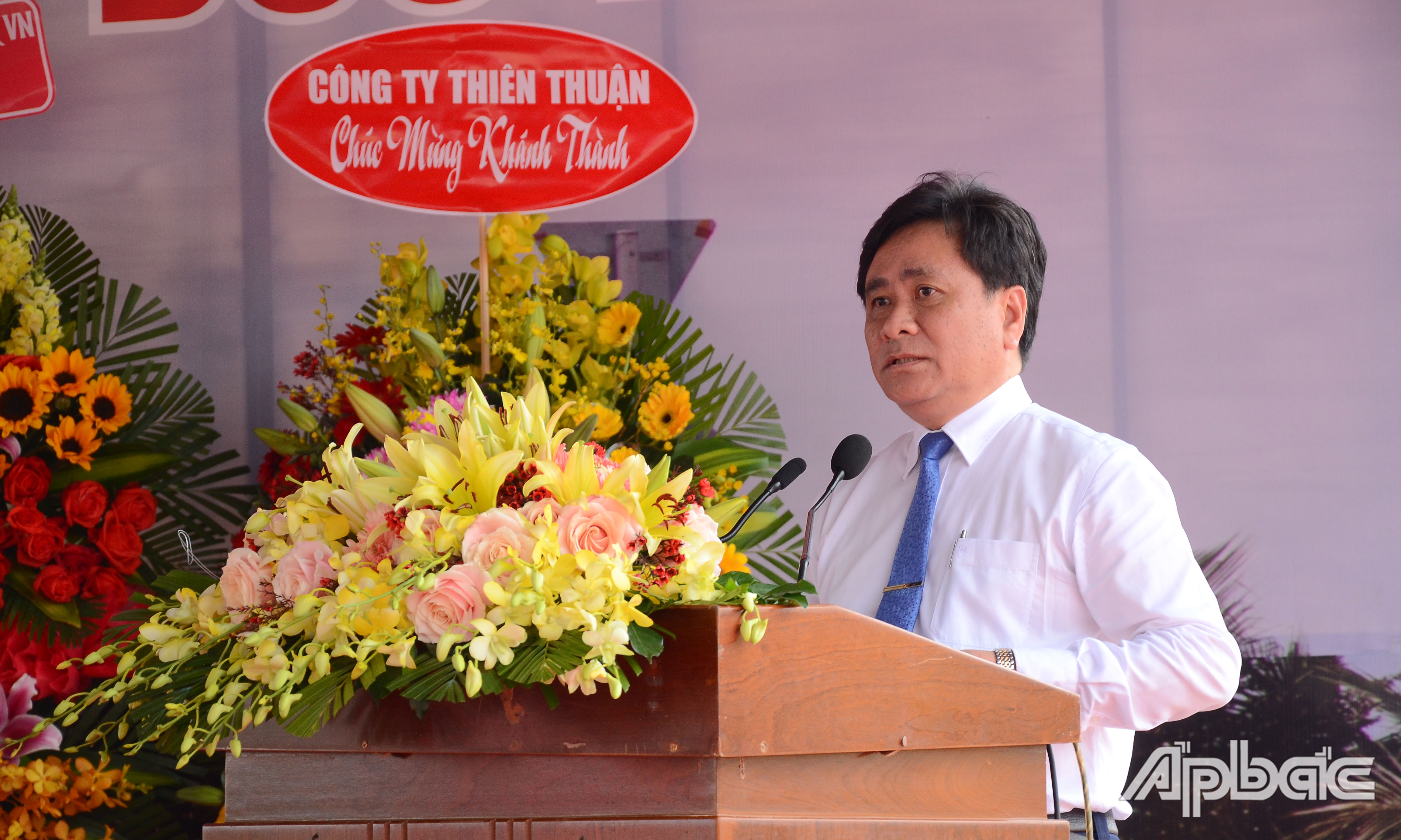 Phó Chủ tịch Thường trực UBND tỉnh Trần Văn Dũng phát biểu tại Lễ khánh thành.
