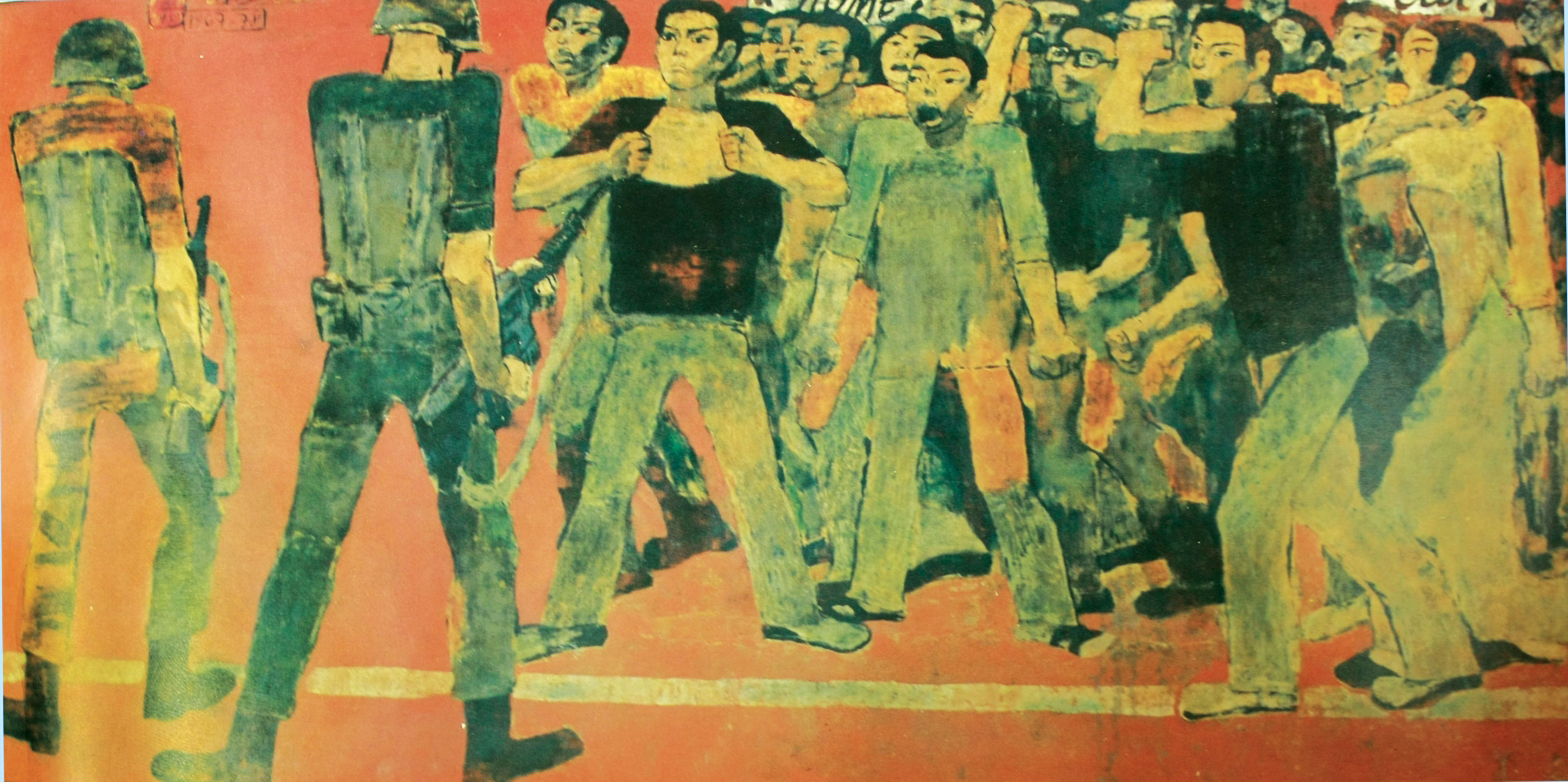 Tác phẩm “Thanh niên thành đồng” được họa sĩ Nguyễn Sáng bắt đầu sáng tác từ năm 1967 