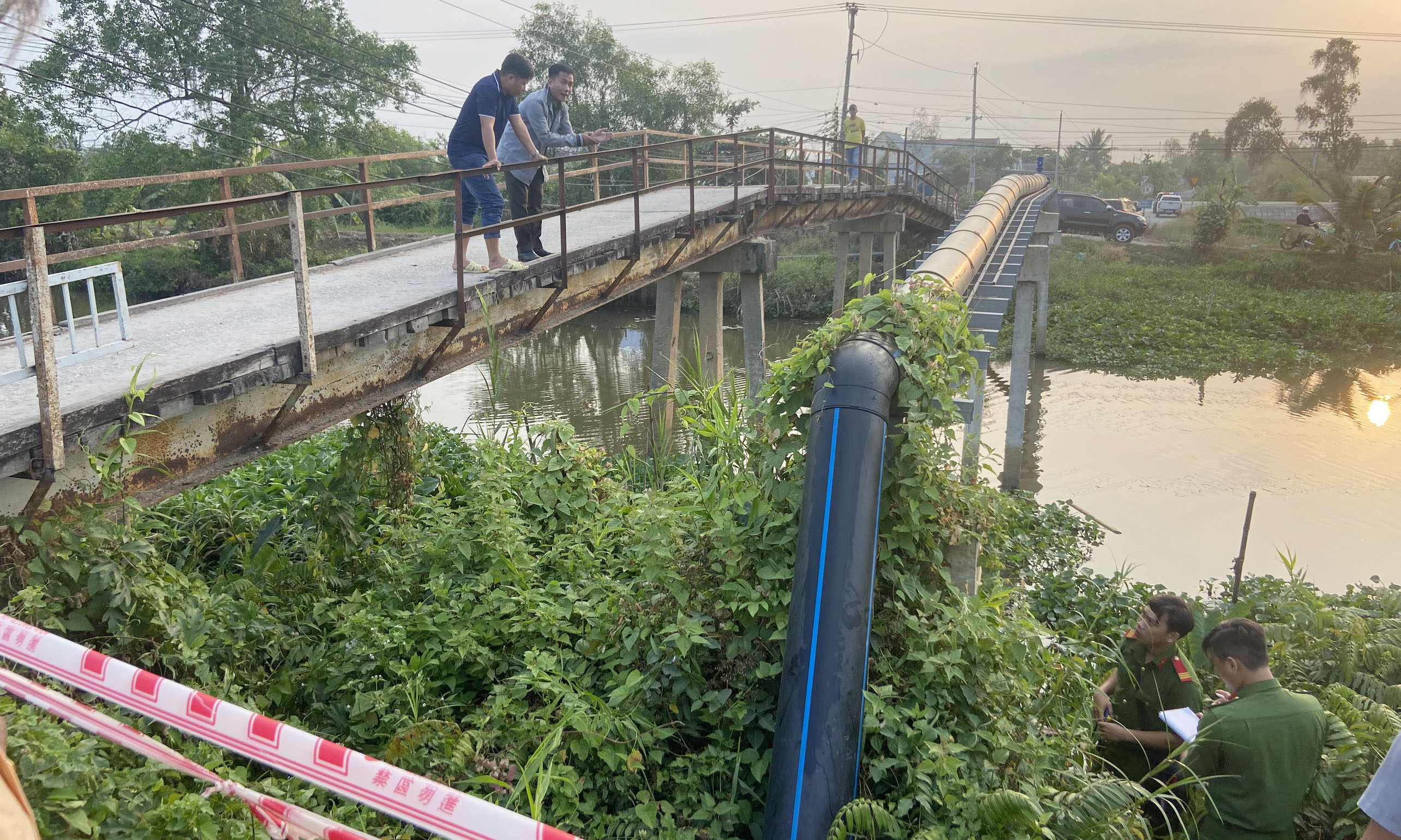 Hiện trường vụ tai nạn.