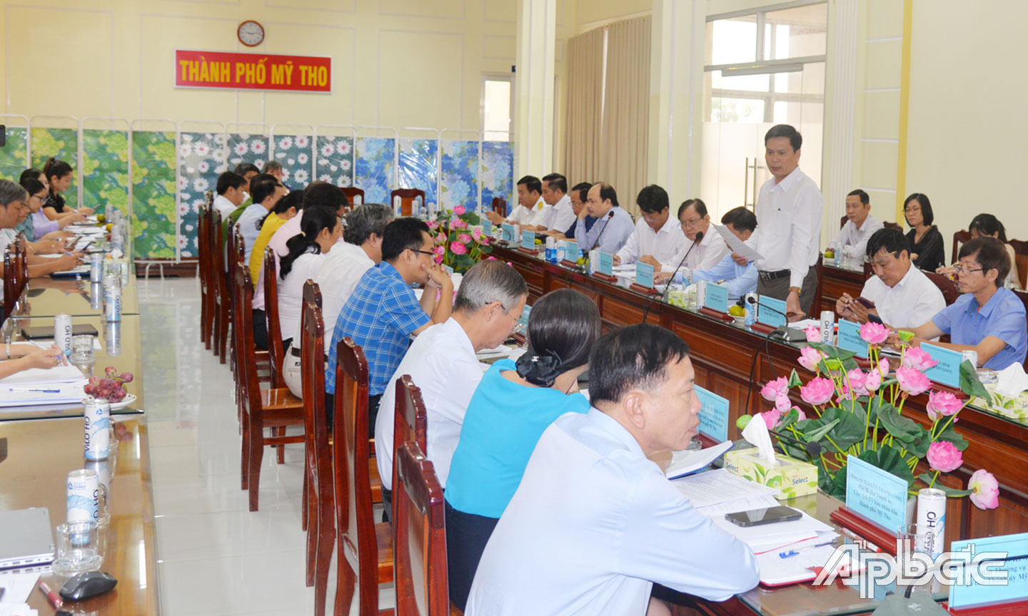 Lãnh đạo Sở Xây dựng góp ý giải quyết vướng mắc của TP. Mỹ Tho liên quan đến lĩnh vực xây dựng