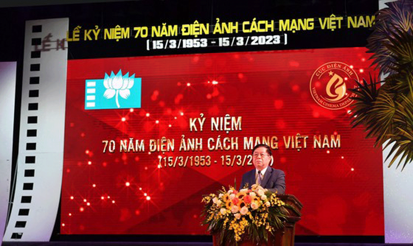 Lễ kỷ niệm 70 năm thành lập Điện ảnh Việt Nam. Nguồn: LAODONG.VN