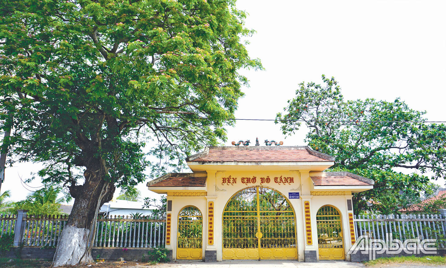 Đền thờ cụ Võ Tánh ngày nay tại xã Long Thuận, TX. Gò Công.