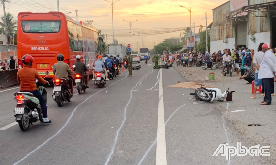 Hiện trường vụ tai nạn.