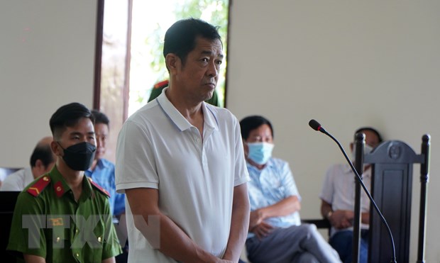 Bị cáo Lê Trung Nguyên Khôi tại phiên tòa. (Ảnh: Nhựt An/TTXVN)