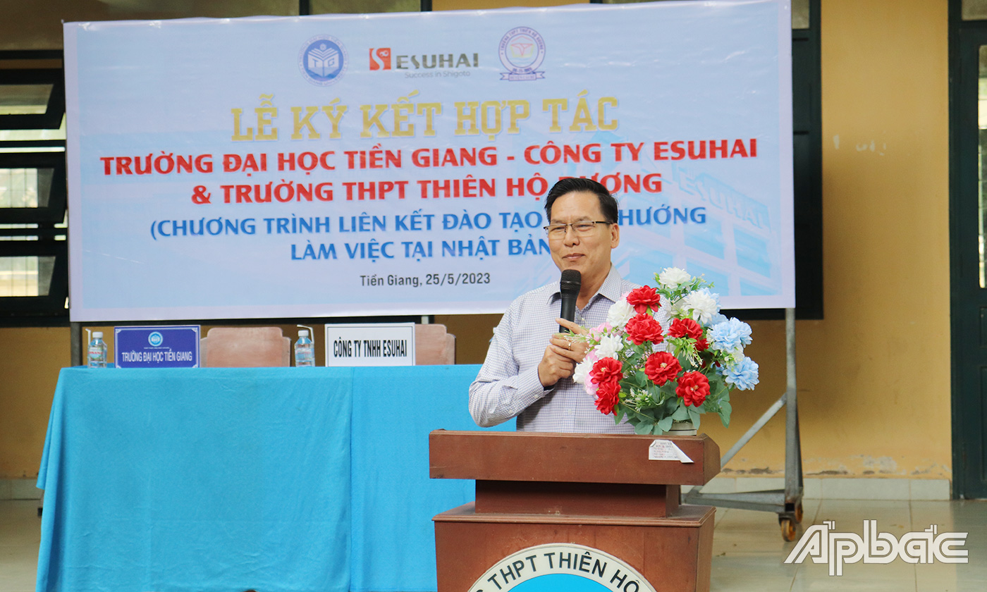 Phó Tổng Giám đốc Công ty TNHH Esuhai Nguyễn Xuân Lanh phát biểu tư vấn tại chương trình.