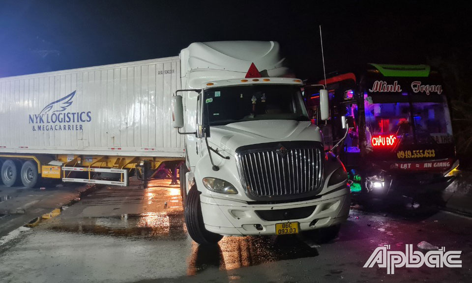 Hiện trường vụ tai nạn.