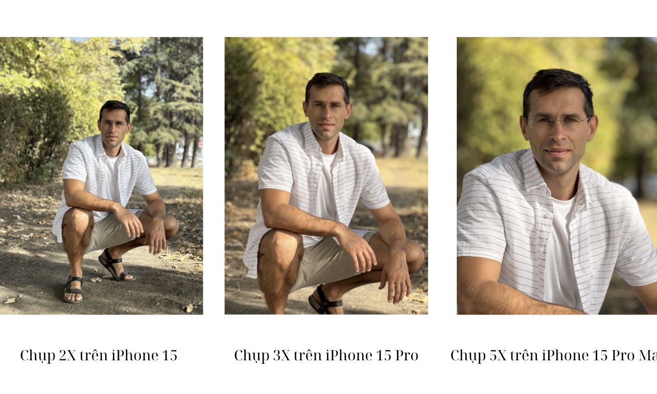 Ảnh chụp sắc thu dựa trên 3 chế độ zoom 2X, 3X, 5X