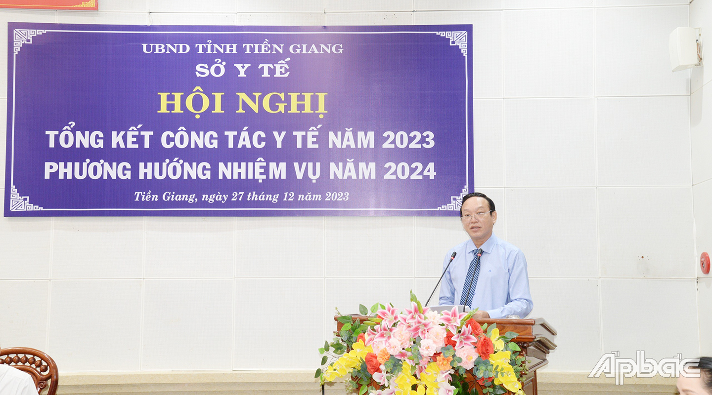 Tiến sĩ bác sĩ Nguyễn Văn Dương, Giám đốc Sở Y tế cho biết trong năm 2023 ngành đã thực hiện tốt công tác dự phòng và điều trị 