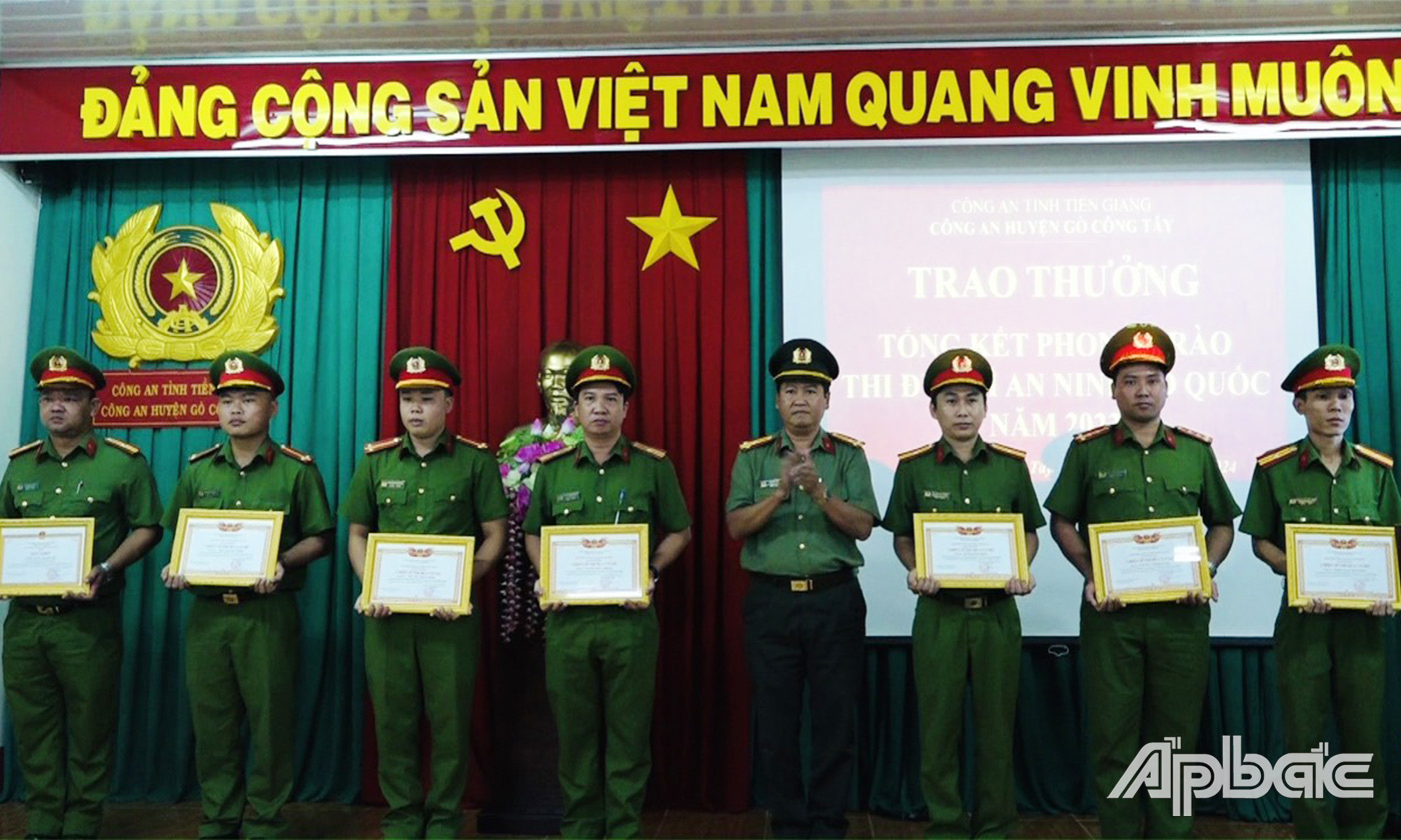 Khen thưởng cho các tập thể, cá nhân có thành tích