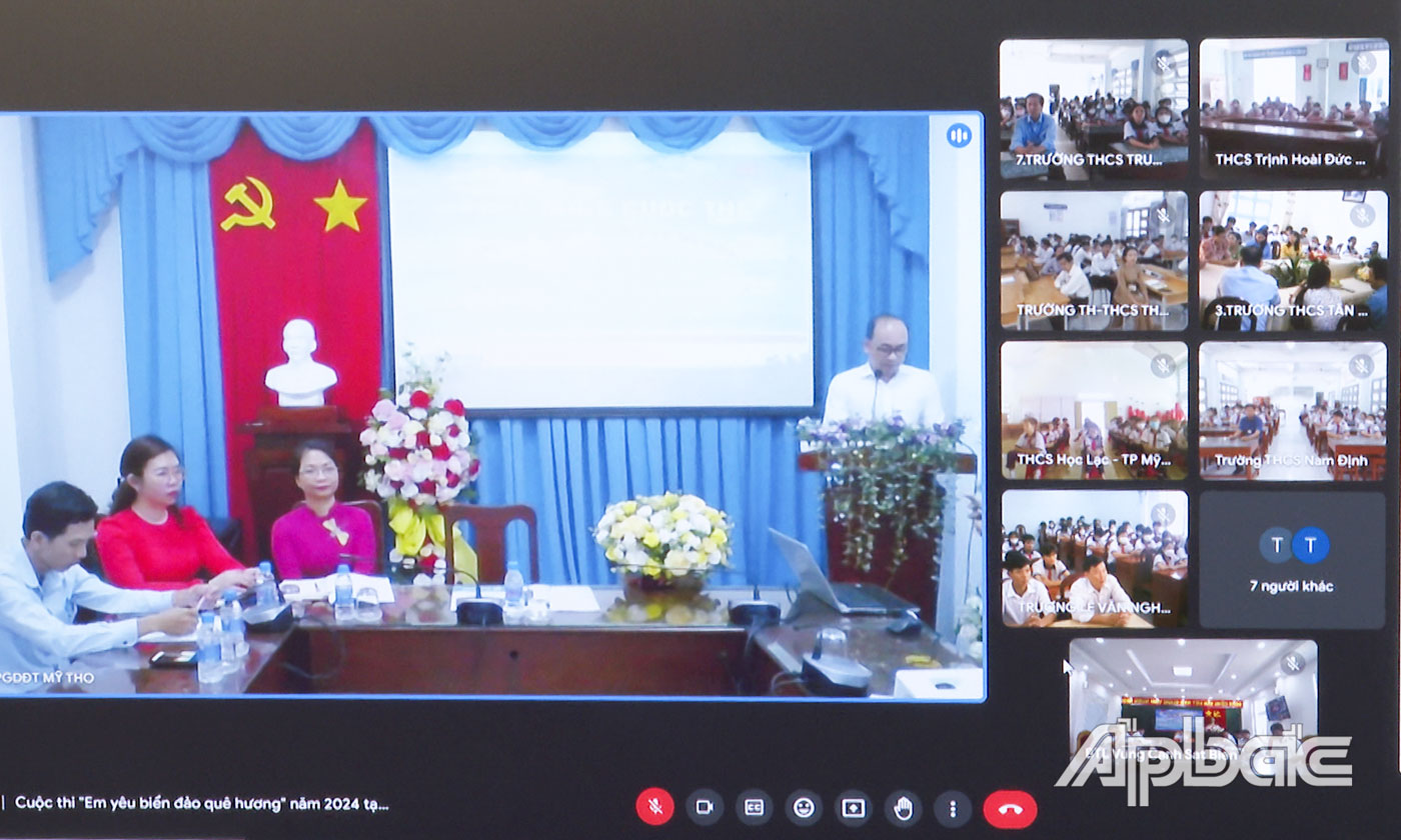 Quang cảnh tại điểm cầu TP. Mỹ Tho, tỉnh Tiền Giang.