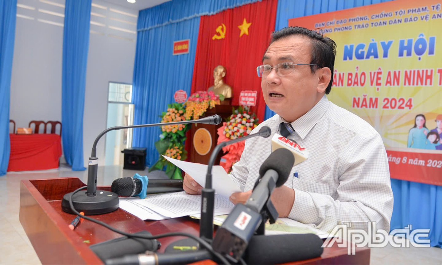 đồng chí Võ Văn Bình, Phó Bí thư Thường trực Tỉnh ủy, Chủ tịch HĐND tỉnh Tiền Giang