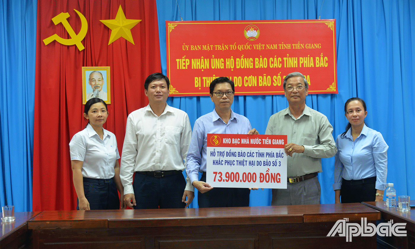 Các đơn vị, tổ chức, cá nhân đóng góp tại Uỷ ban MTTQ tỉnh Tiền Giang.