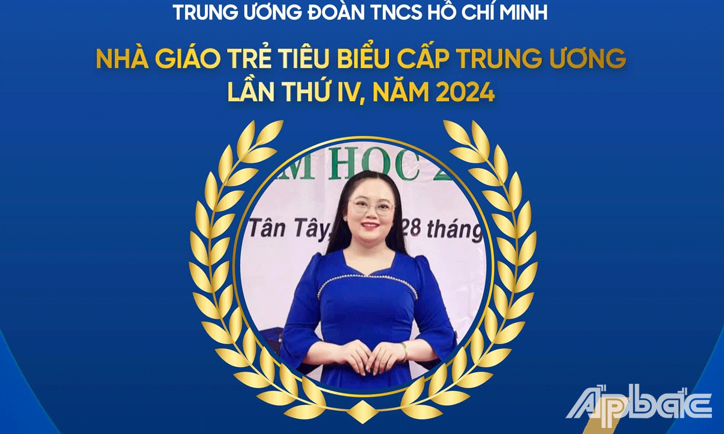 Nhà giáo Nguyễn Ngọc Hảo- Bí thư Chi Đoàn trường Mầm non Tân Tây, huyện Gò Công Đông