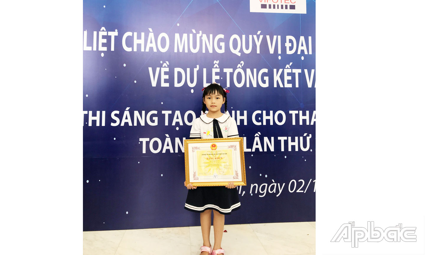 Lê Nguyễn Ngọc Vy tại Lễ tổng kết và trao giải Cuộc thi toàn quốc