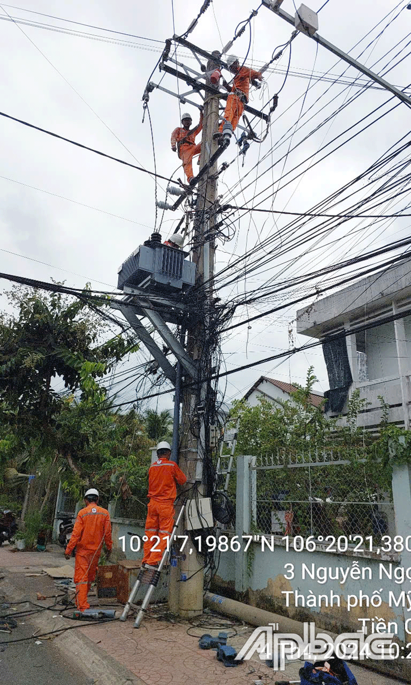 Công ty Điện lực Tiền Giang đang tập trung lực lượng kiểm tra, bảo trì, bảo dưỡng lưới điện, đảm bảo cung cấp điện an toàn