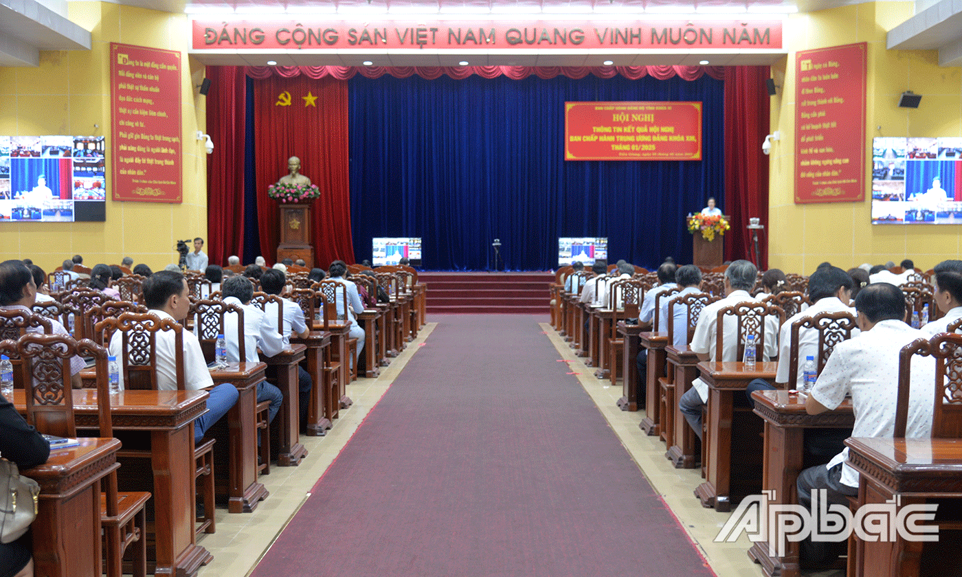 Quang cảnh hội nghị tại Hội trường Ấp Bắc.