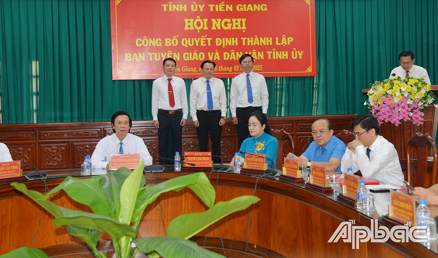 Lãnh đạo Ban Tuyên giáo và Dân vận Tỉnh ủy phát biểu nhận nhiệm vụ