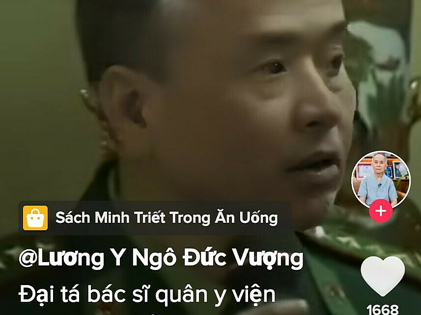 Hình ảnh trong video nhân vật tự xưng là bác sĩ viện 108, bị lãnh đạo bệnh viện công khai bác bỏ và nói rõ