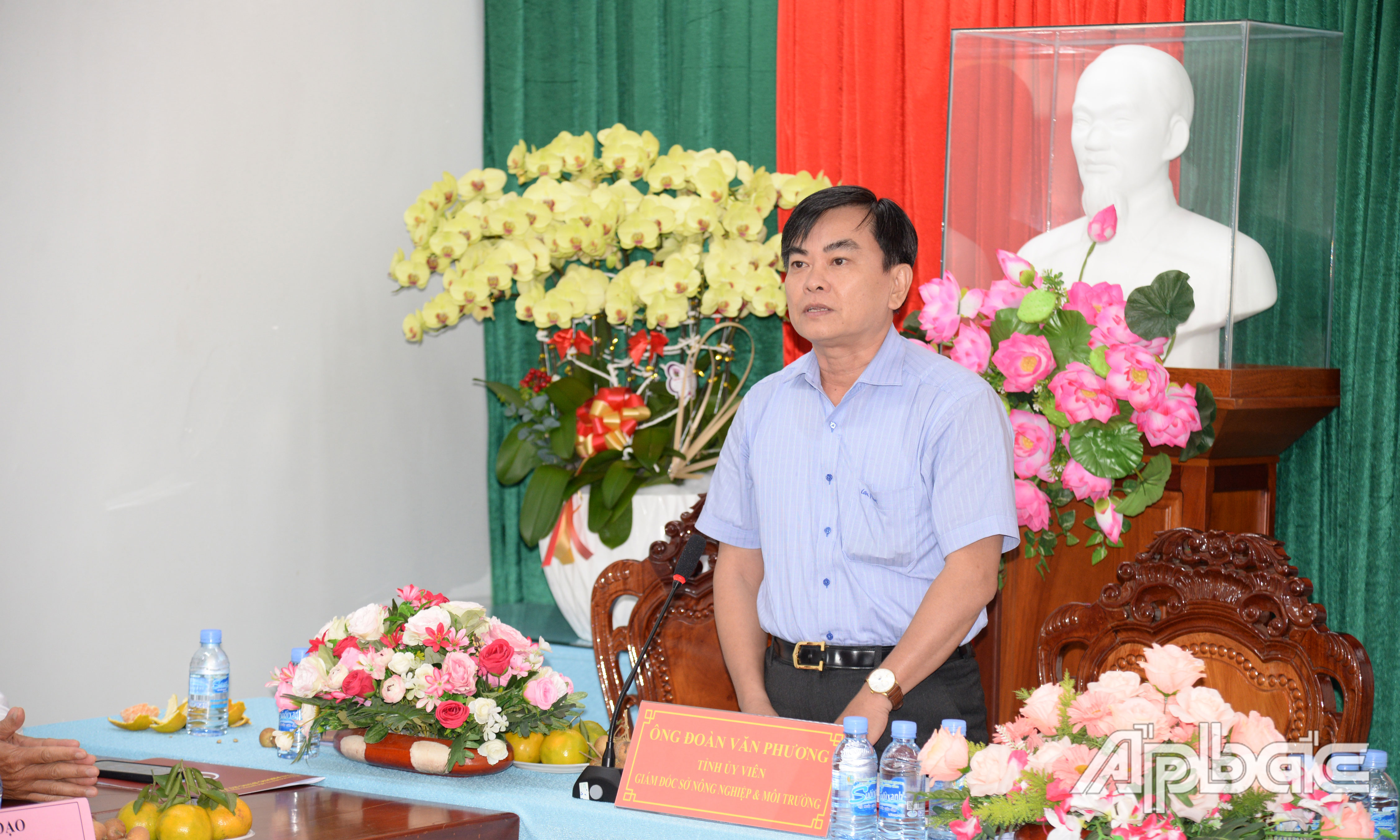 Giám đốc Sở Nông nghiệp và Môi trường tỉnh Tiền Giang Đoàn Văn Phương phát biểu tại.