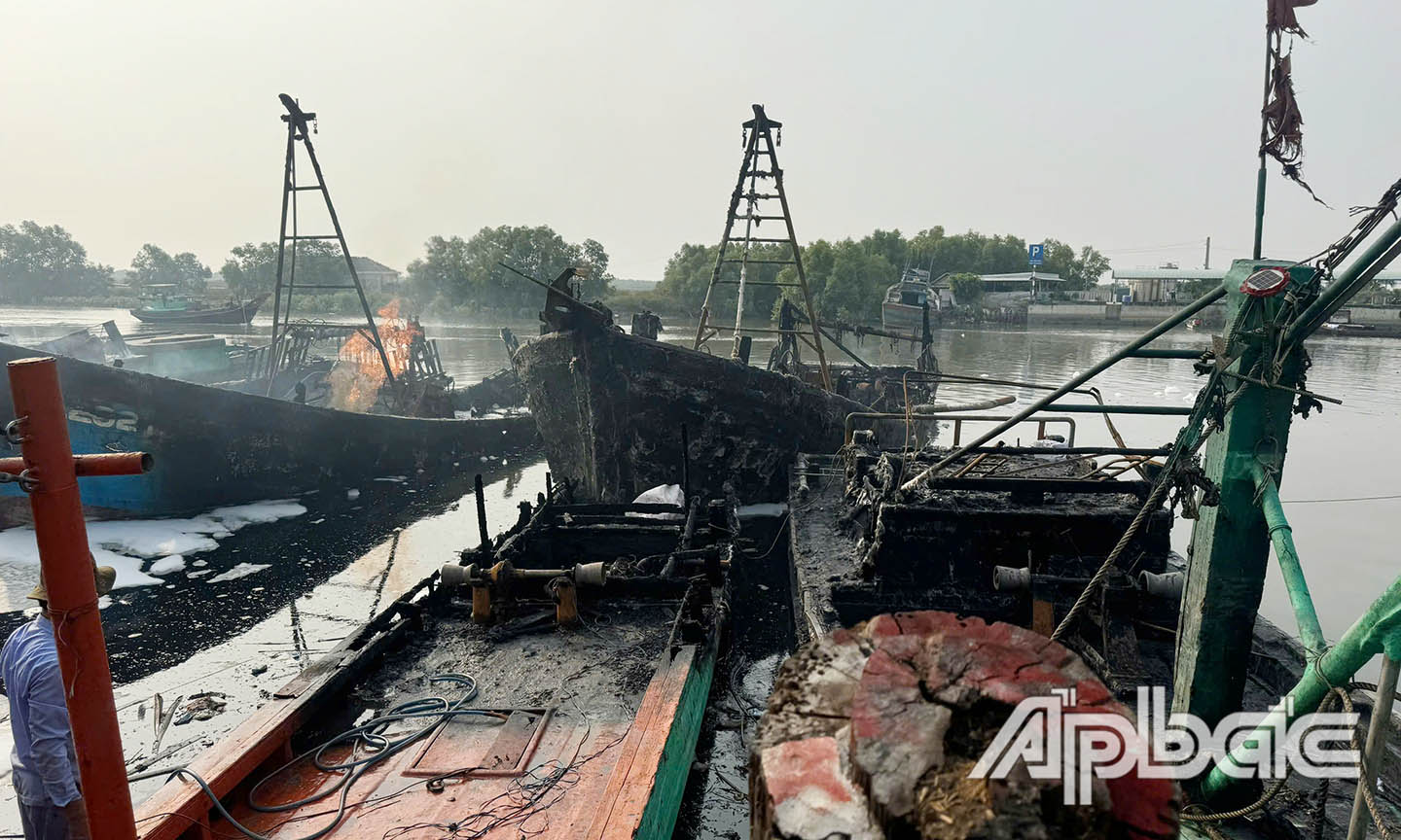 Hiện trường vụ cháy.