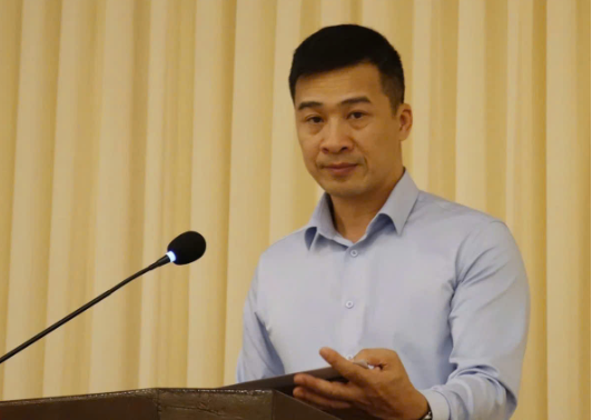 Ông Vũ Minh Lý, Phó Giám đốc Trung tâm Truyền thông tài nguyên và môi trường phát biểu.