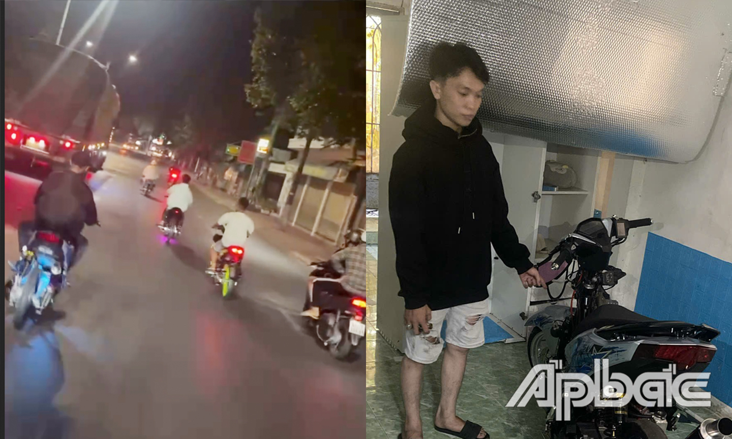 Nhóm thanh thiếu thiếu niên chạy trên quốc lộ 60 và đối tượng Hồ