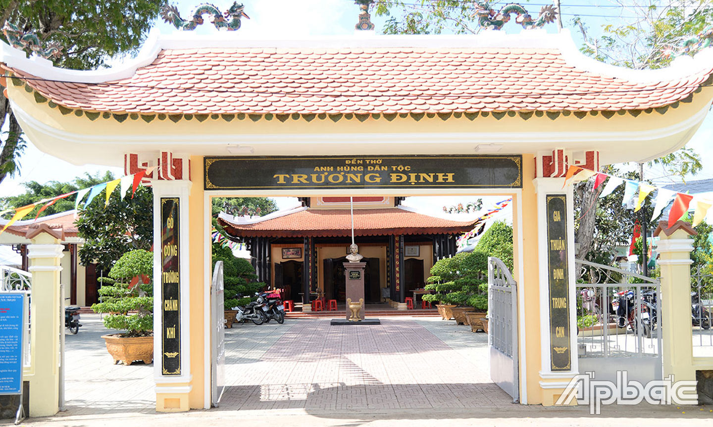 Đền thờ Anh hùng dân tộc Trương Định (xã Gia Thuận, huyện Gò Công Đông).                           Ảnh: M.THÀNH