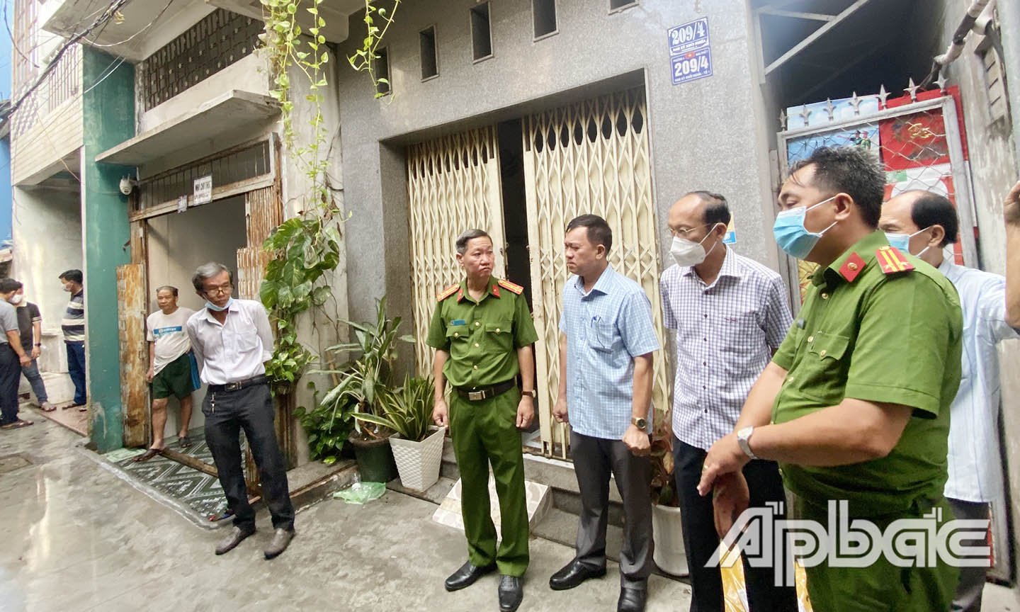 Lãnh đạo Công an tỉnh trực tiếp tại hiện trường.