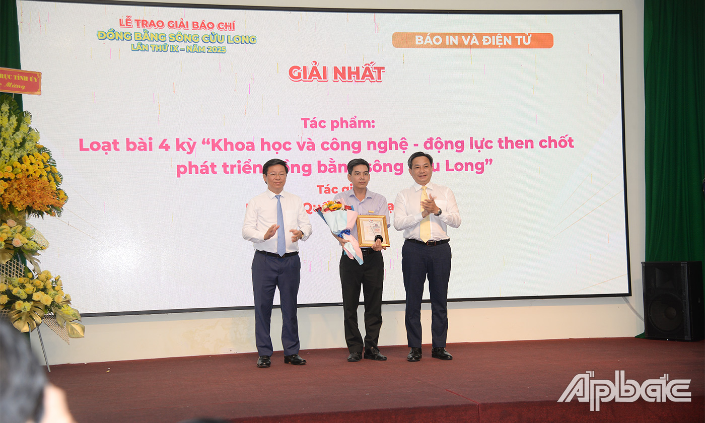 Trao giải Nhất cho tác giả Nguyễn Quốc, Báo Bạc Liêu