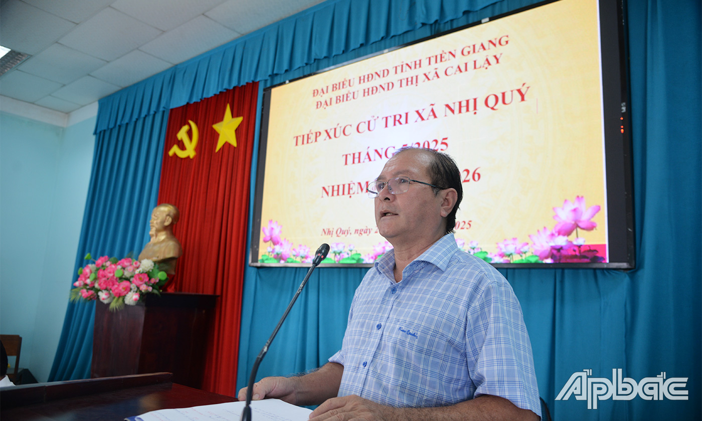 Chủ tịch UBND thị xã Cai Lậy Trần Văn Thức