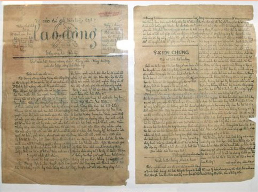 Đồng chí Nguyễn Đức Cảnh là người sáng lập và là Tổng Biên tập đầu tiên của Báo Lao Động (trong ảnh: Báo Lao Động những số đầu tiên).