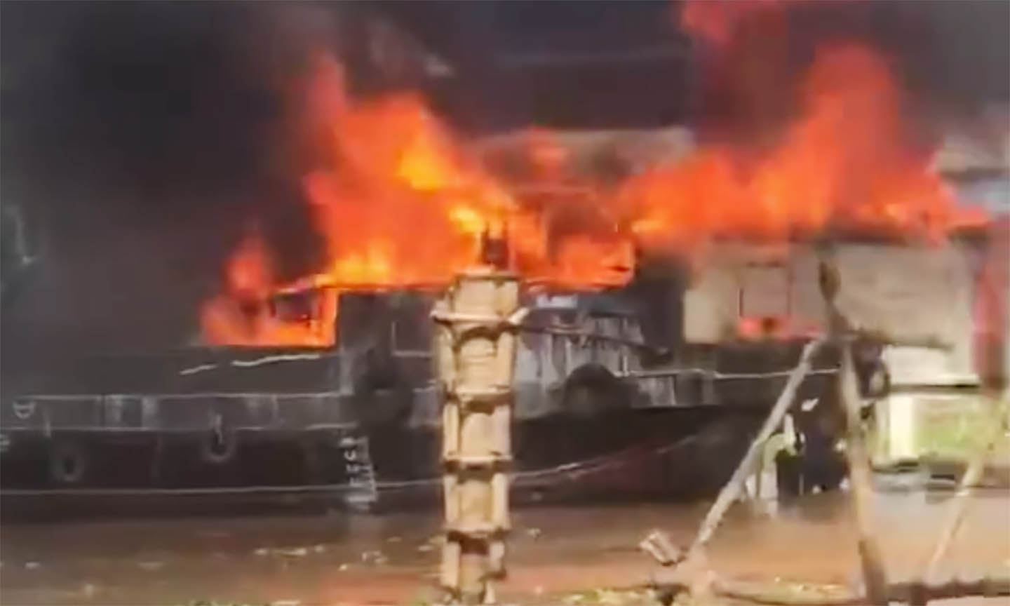 Hiện trường vụ cháy. Ảnh bictuyen/MXH