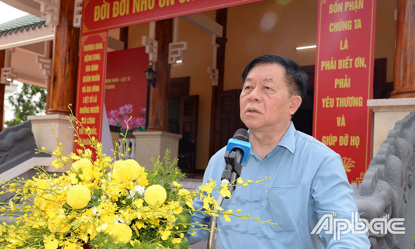 Đồng chí Nguyễn Trọng Nghĩa phát biểu tại Lễ kỷ niệm.