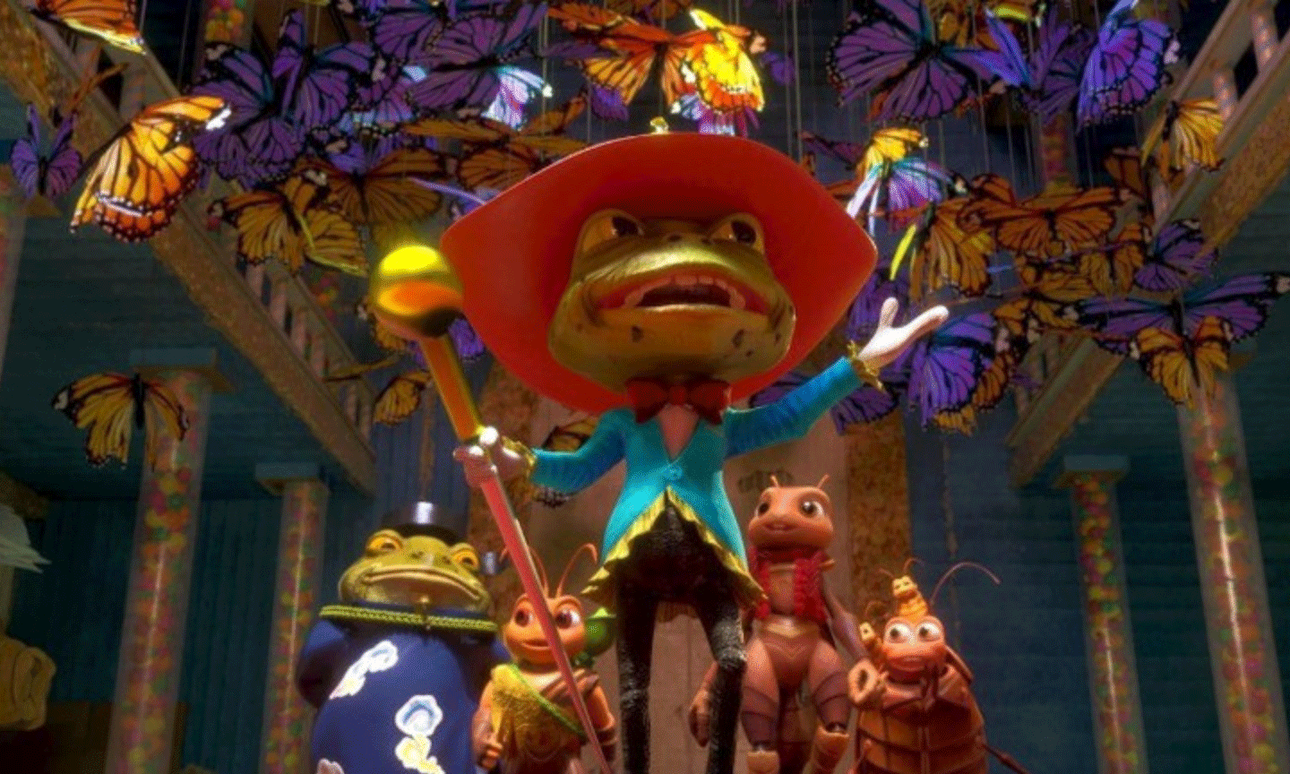 Cảnh phim “Dế Mèn – Cuộc phiêu lưu tới xóm lầy lội”. 