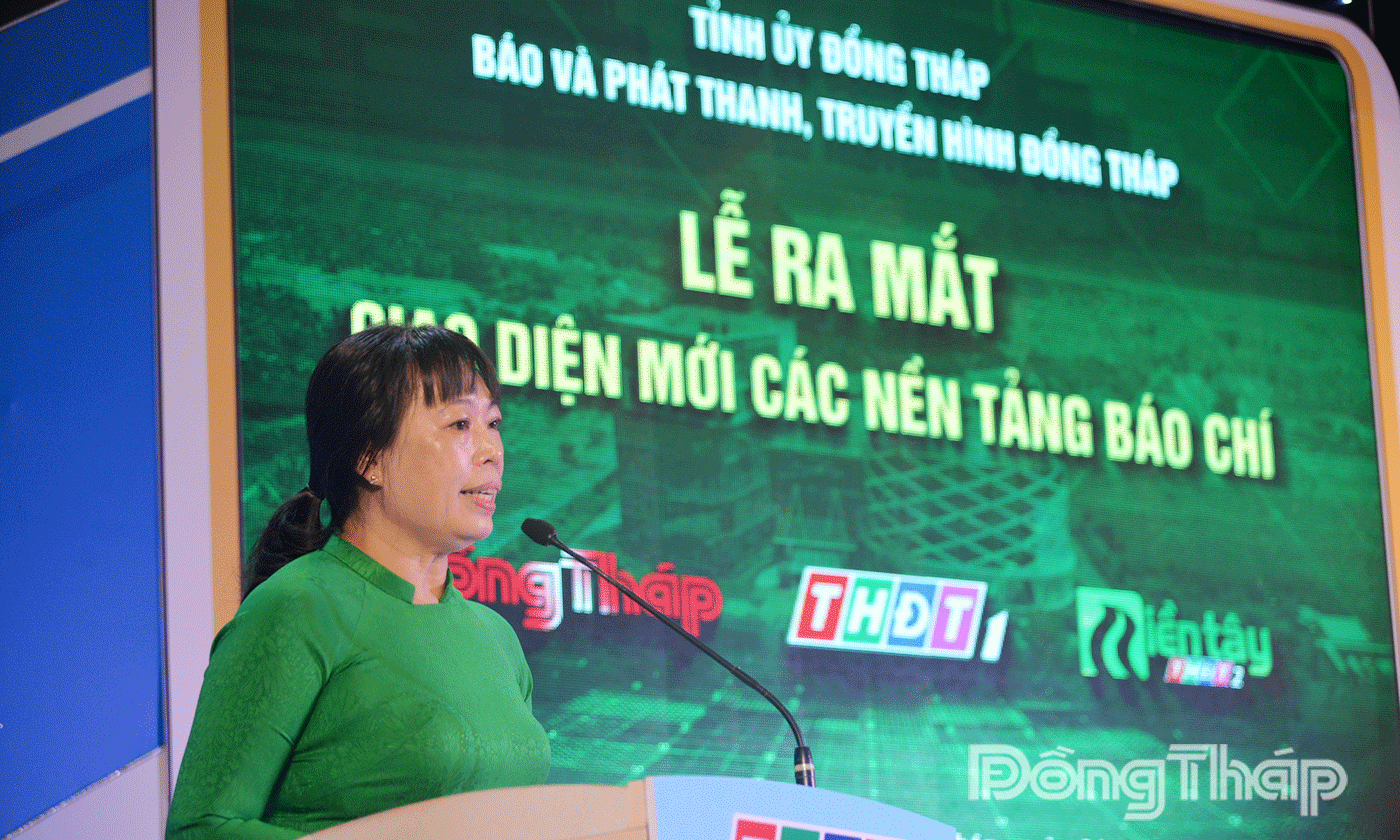 ,Đồng chí Ngô Thị Ngọc Hạnh, Tổng Biên tập Báo và phát thanh, truyền hình Đồng Tháp.